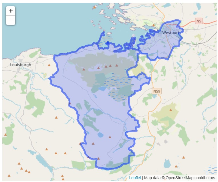 Map of Westport Parish